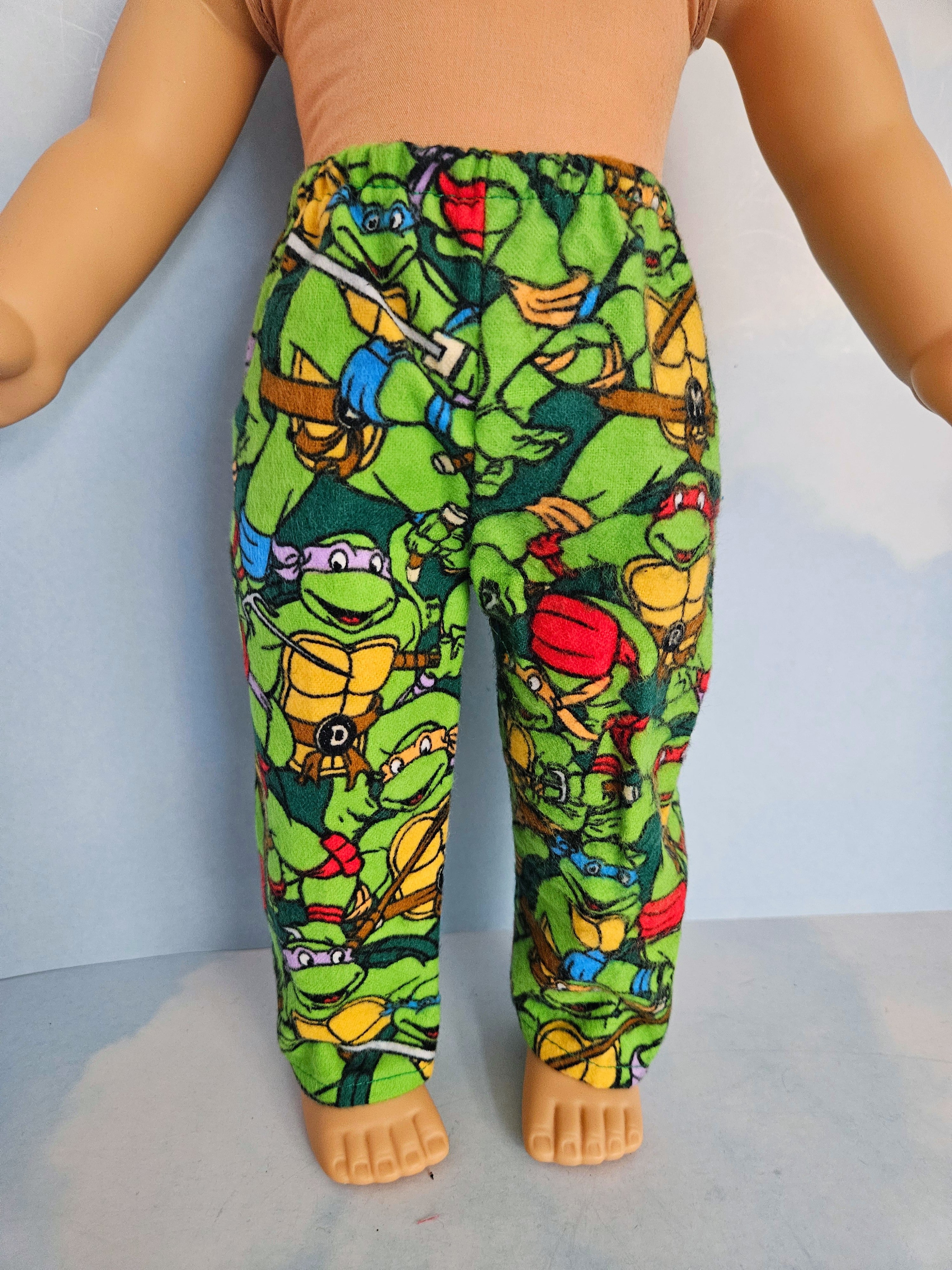 Two Pair Pajama Pants Batman - Ninja Turtle/handmade/AG doll/18 inch boy doll