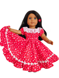 Red Fiesta Gown for the 18 inch doll