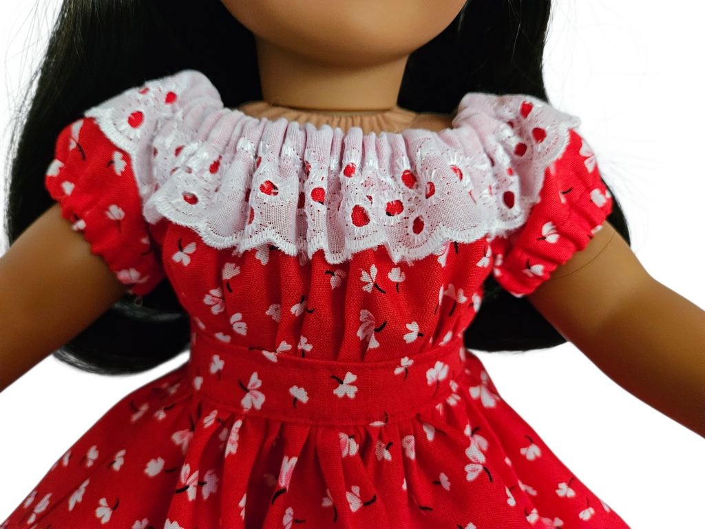 Red Fiesta Gown for the 18 inch doll