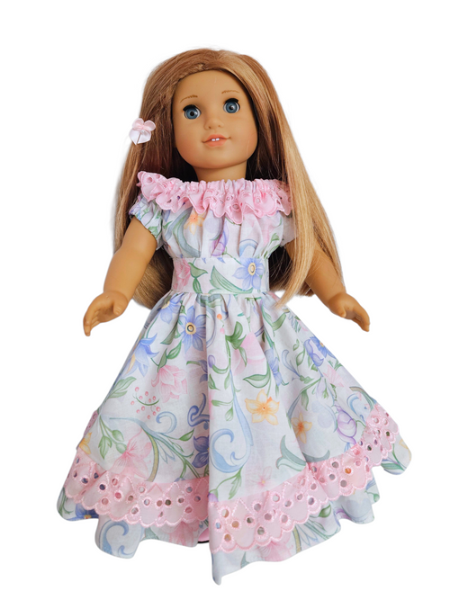 18 inch doll - Gown Floral