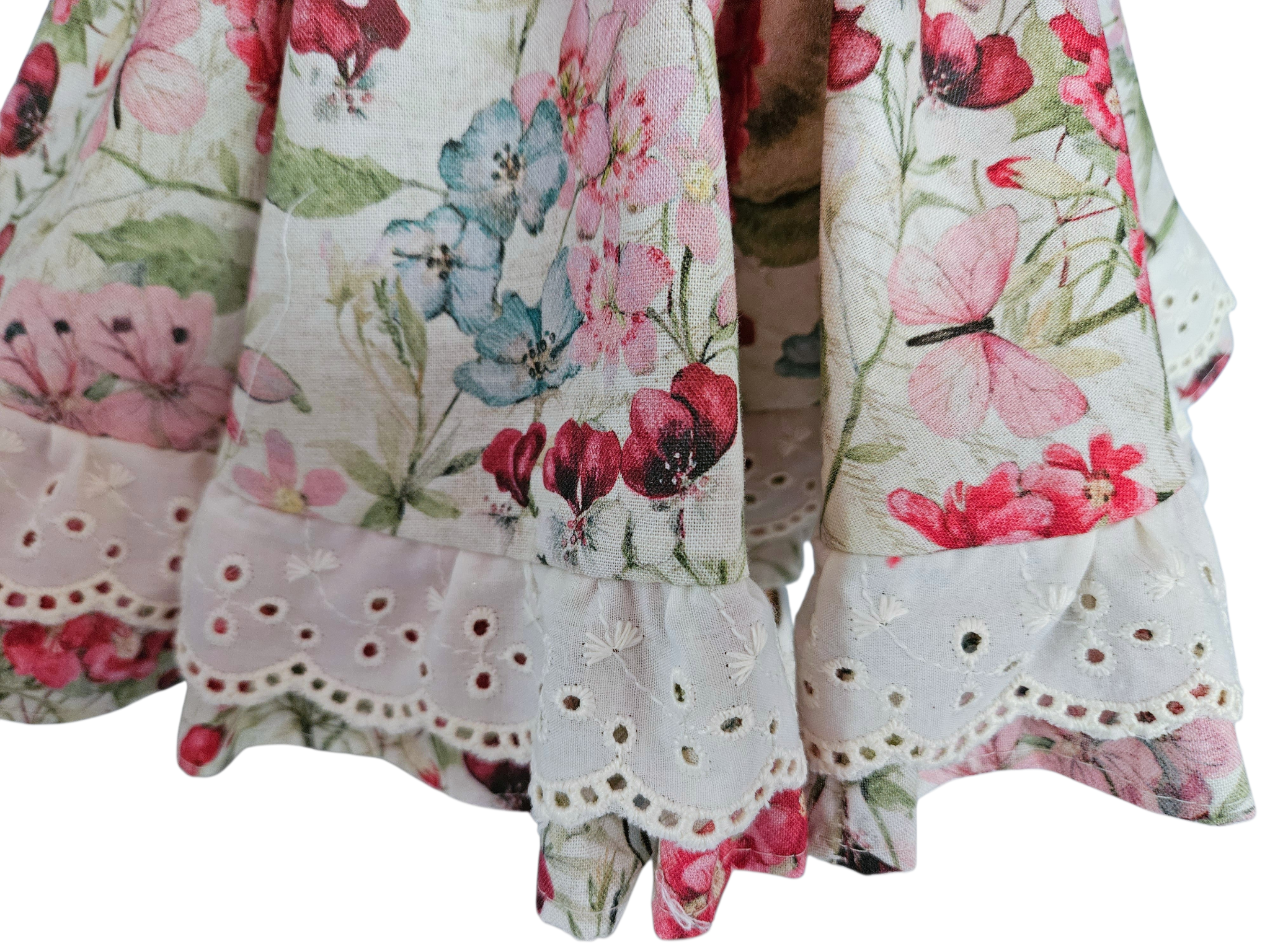 Ivory Floral Fiesta Gown for 18 inch doll