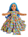 Butterfly Ruffled Gown for 18 inch doll