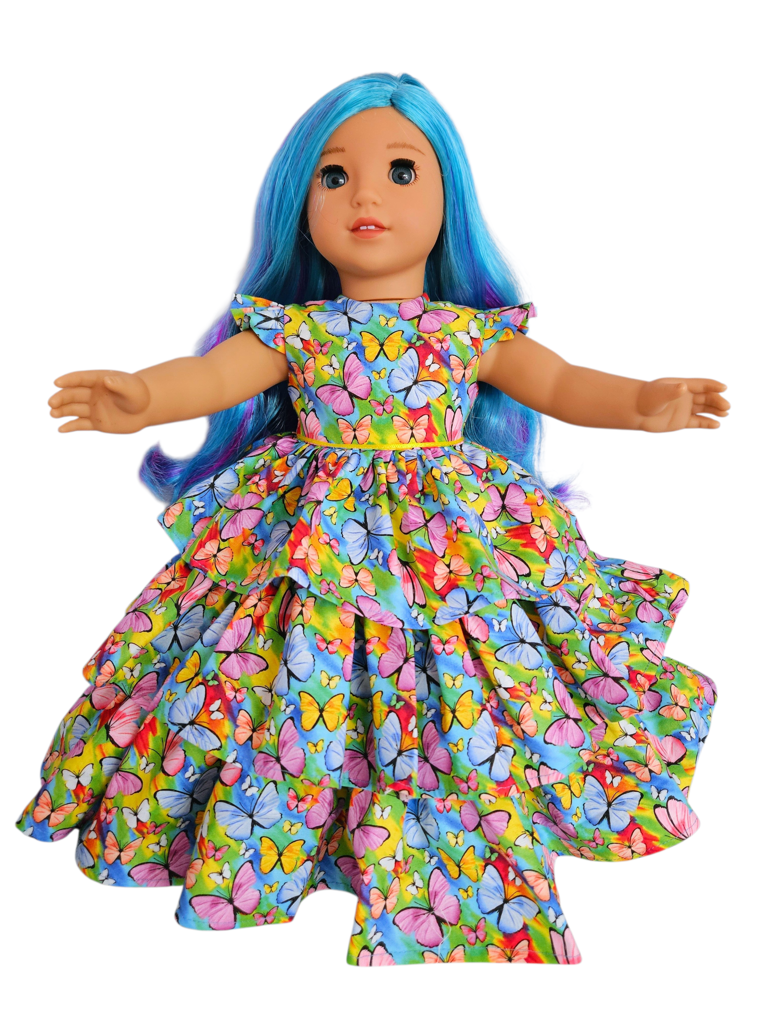 Butterfly Ruffled Gown for 18 inch doll