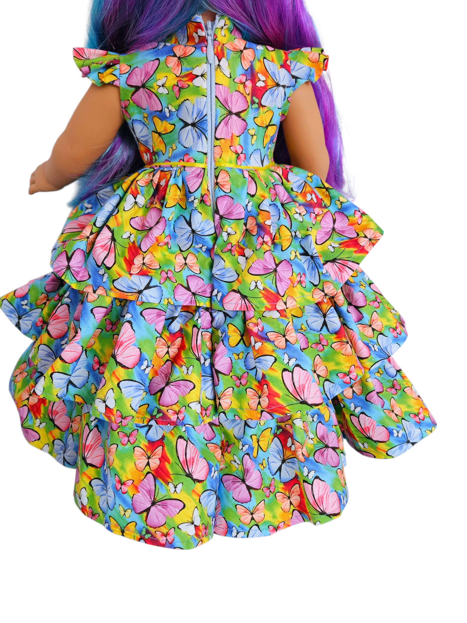 Butterfly Ruffled Gown for 18 inch doll