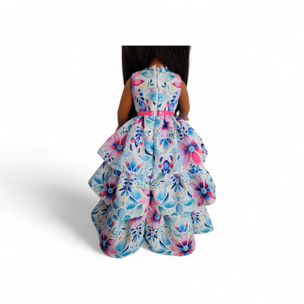 Wellie Wisher Floral Ruffled Gown #68