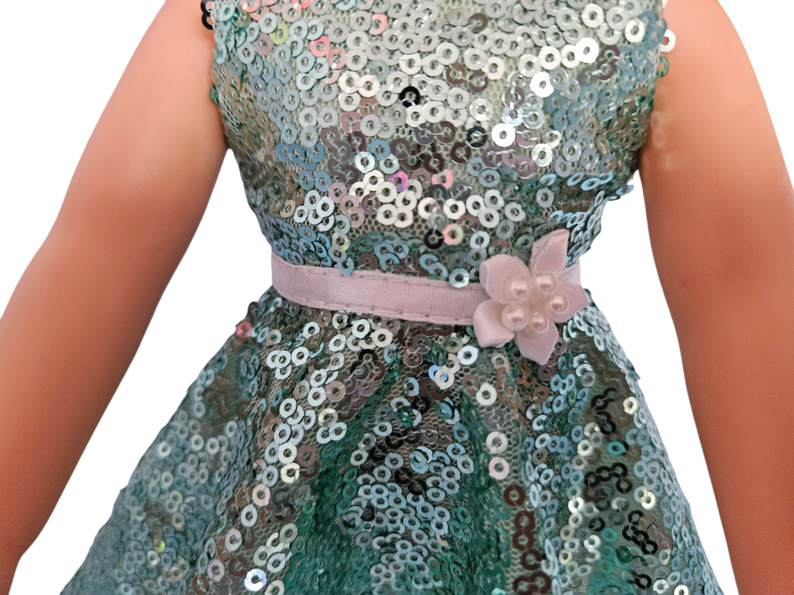 Wellie Wisher Light Green Sequin Dress #13