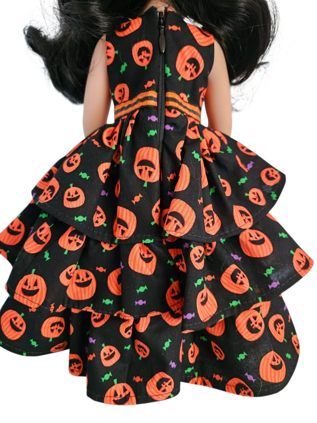Pumpkin Ruffled Gown for Wellie Wisher