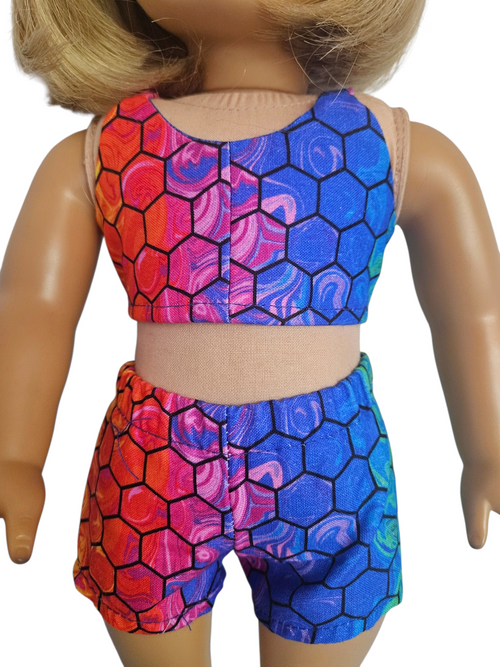18 inch doll Bright Color Shorts Outfit