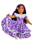 18 inch doll Purple Festive Gown