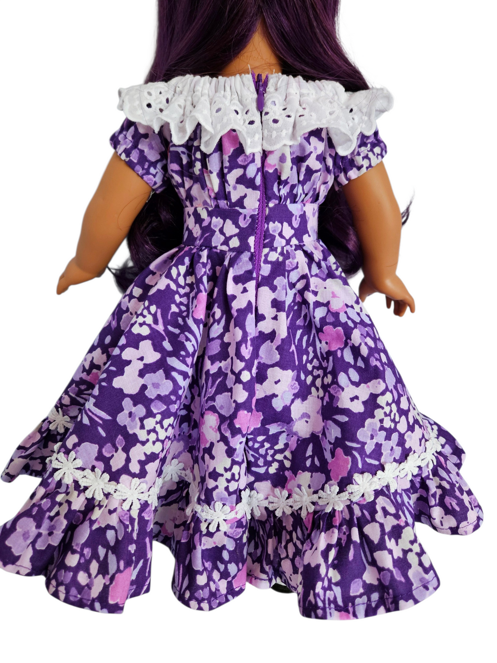 18 inch doll Purple Festive Gown