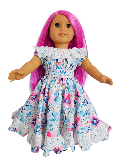 18 inch doll - Gown Floral