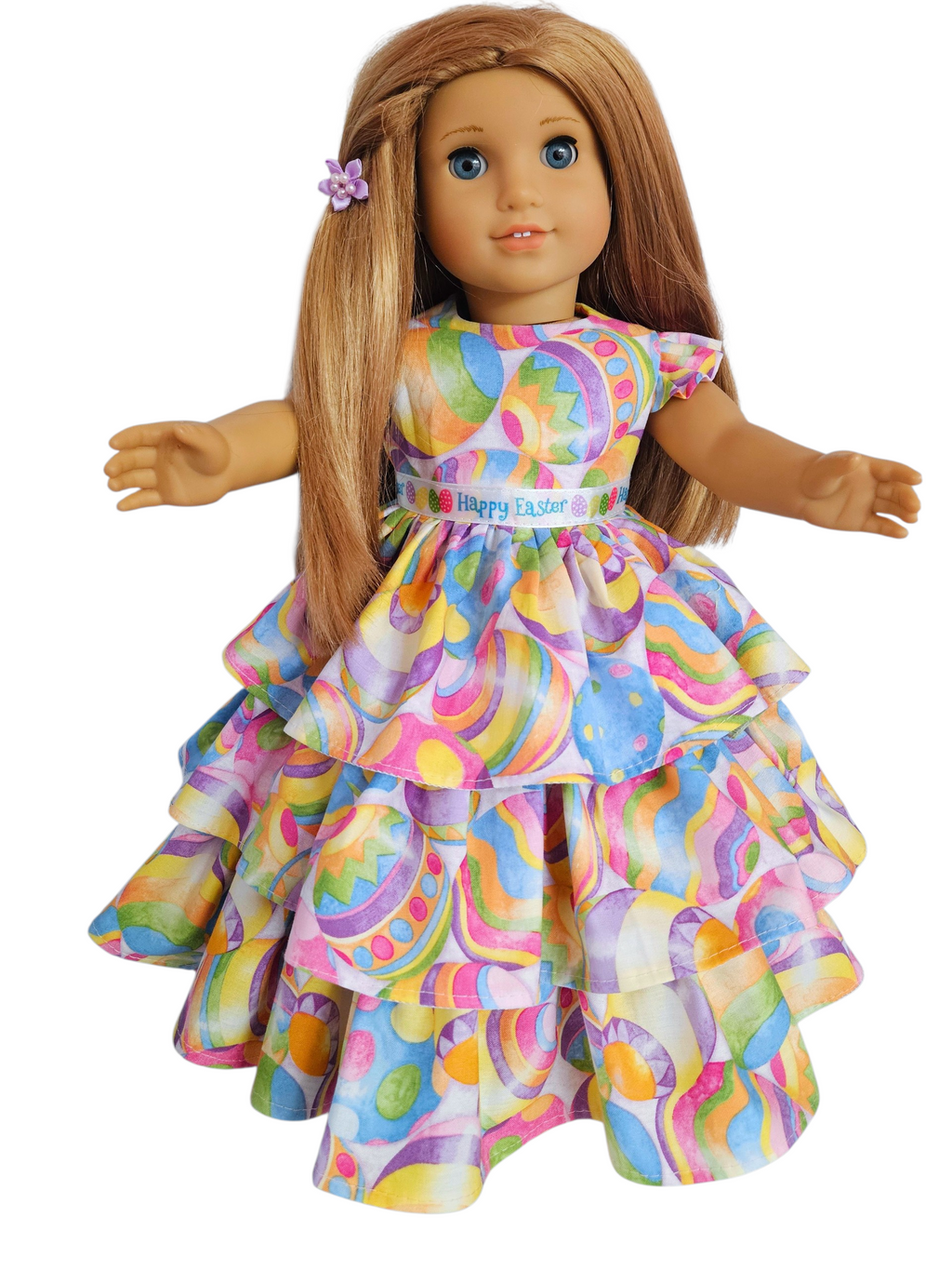 18 inch doll Easter Ruffled Gown
