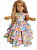 18 inch doll Easter Ruffled Gown