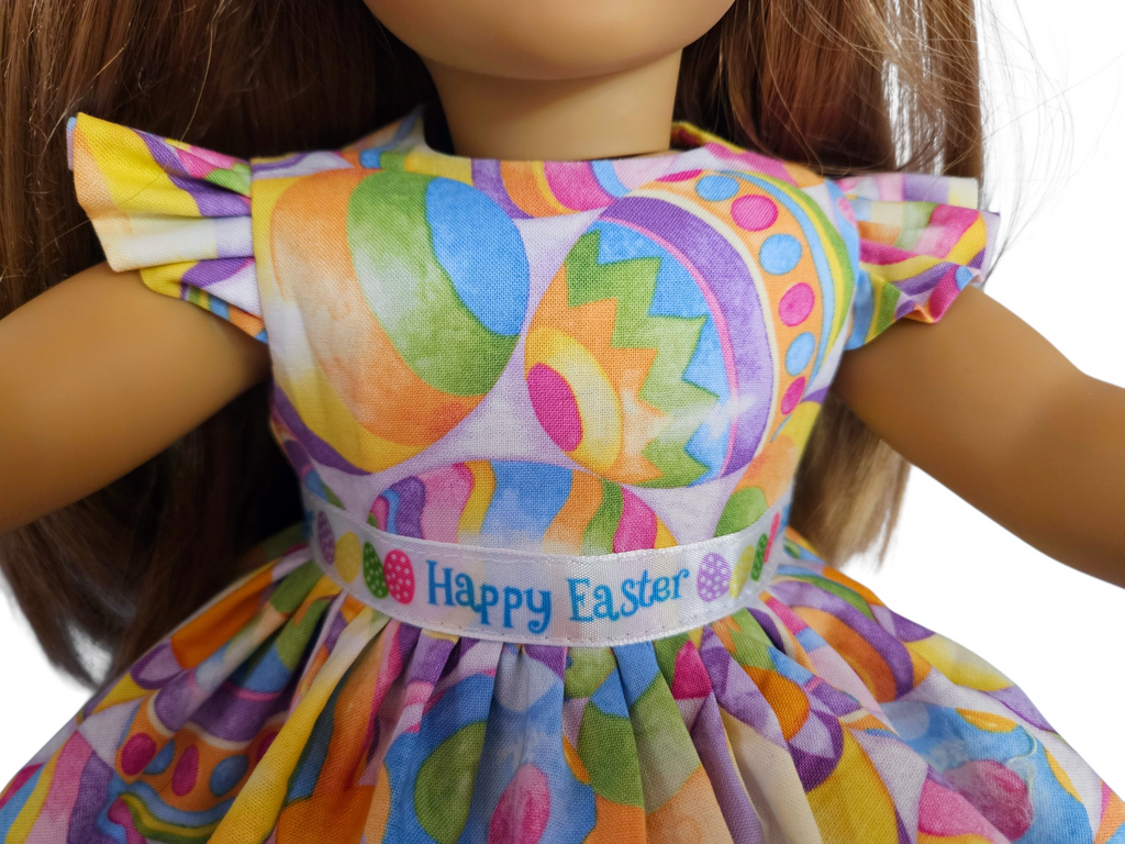 18 inch doll Easter Ruffled Gown