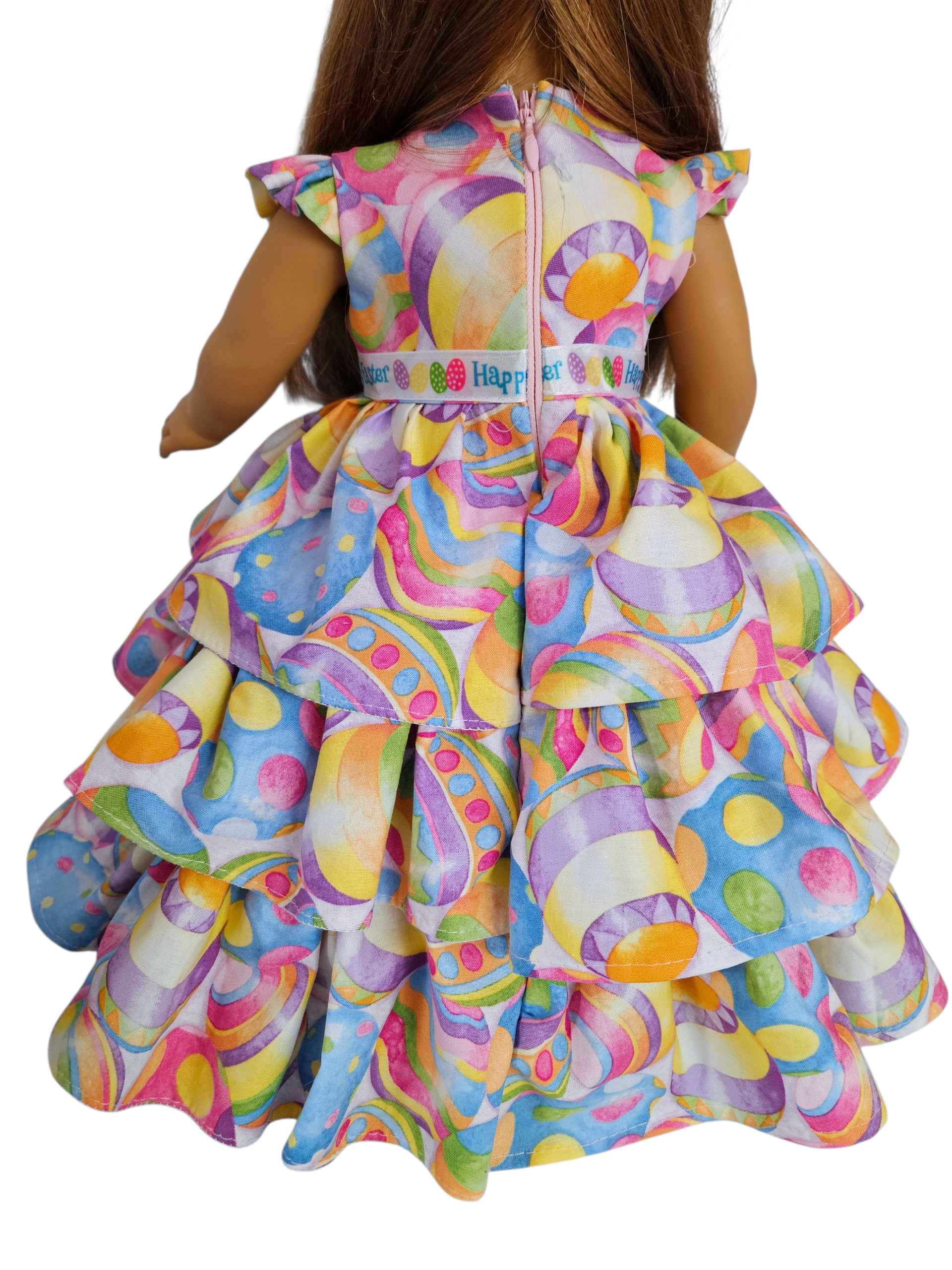 18 inch doll Easter Ruffled Gown