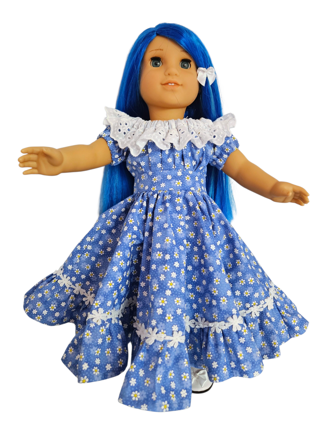 18 inch doll Blue Festive Gown