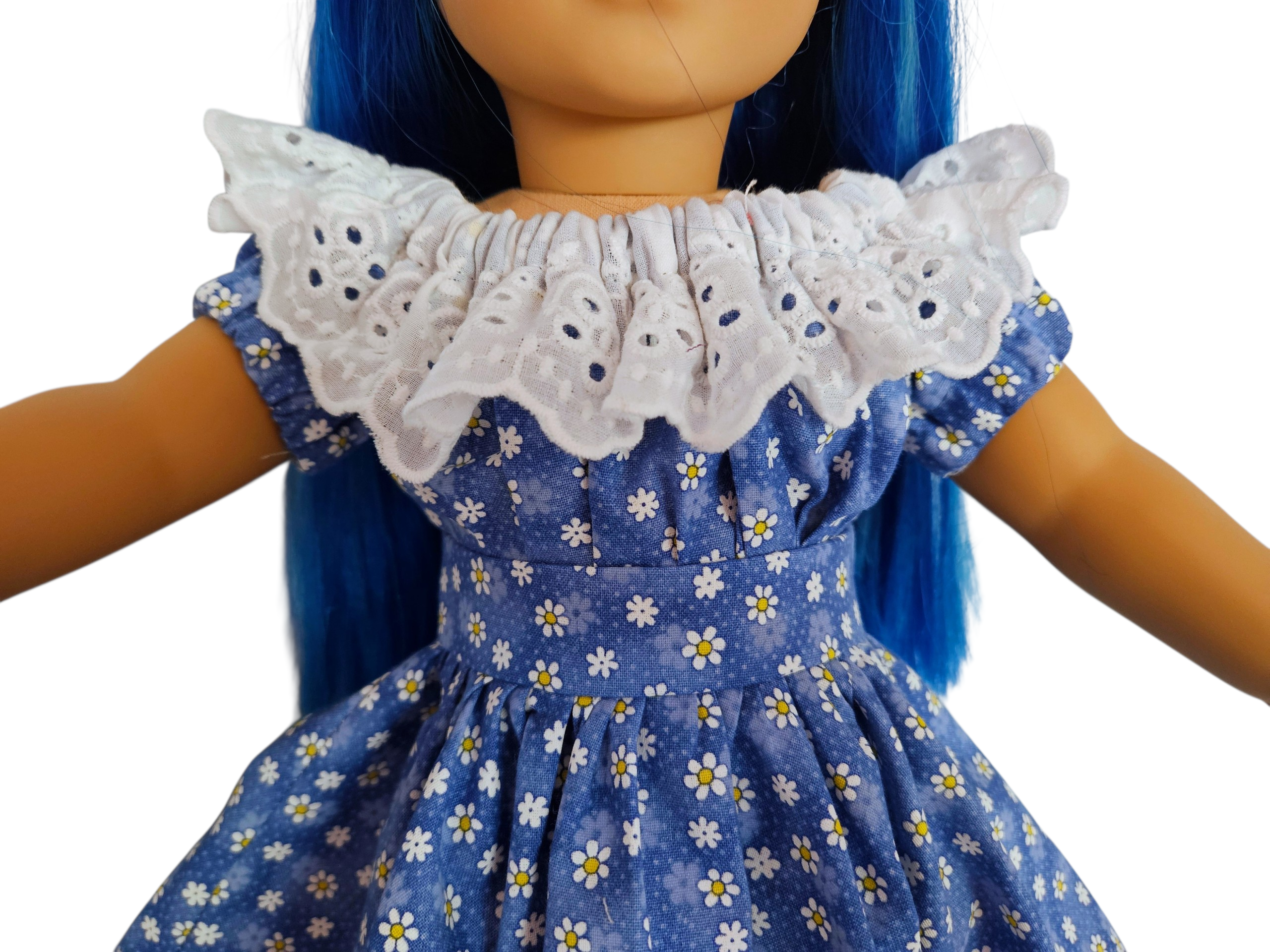 18 inch doll Blue Festive Gown