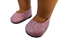 18 inch doll Shoes -Lilac Glitter
