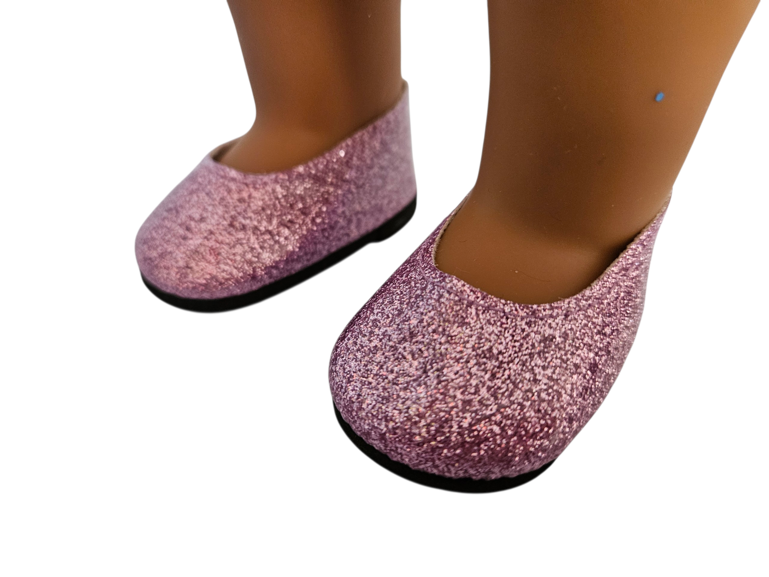 18 inch doll Shoes -Lilac Glitter