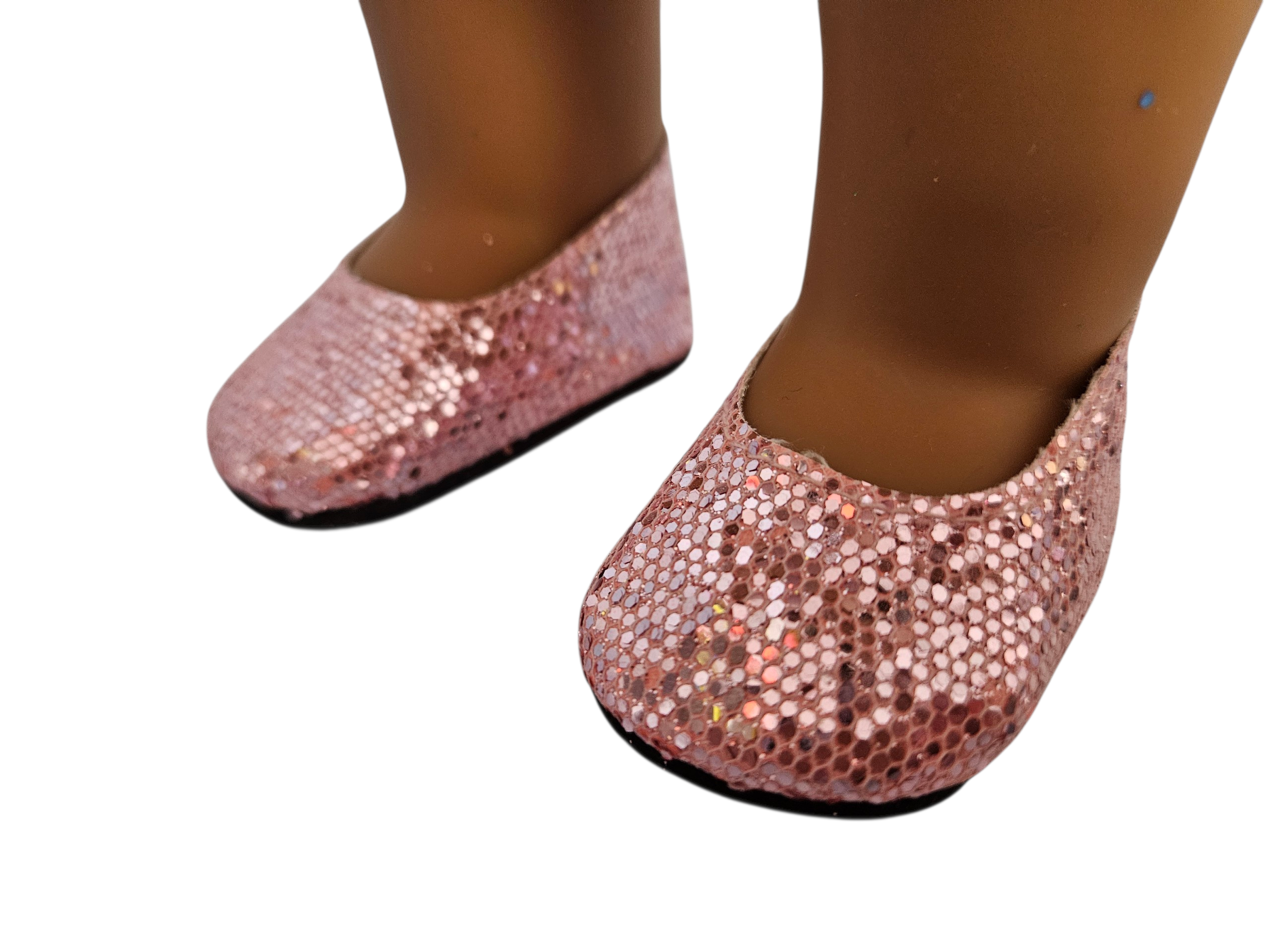 18 inch doll Shoes - Pink Glitter