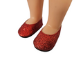 14.5 inch doll Shoes - Red Glitter
