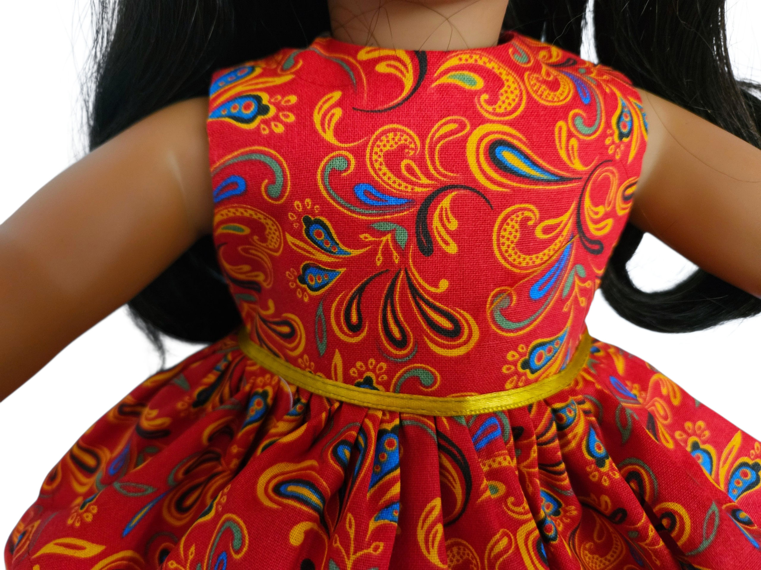18 inch doll Red Ruffle Dress