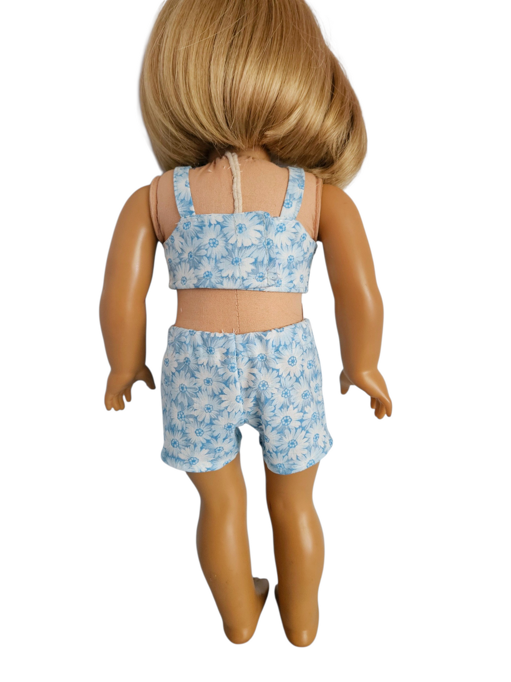 18 inch doll Blue White Floral Shorts Outfit
