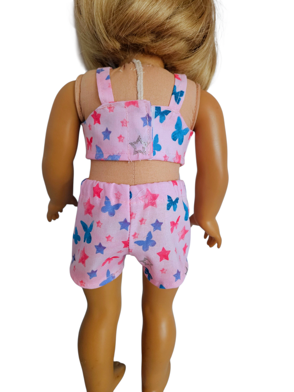 18 inch doll Pink Butterflies Shorts Outfit