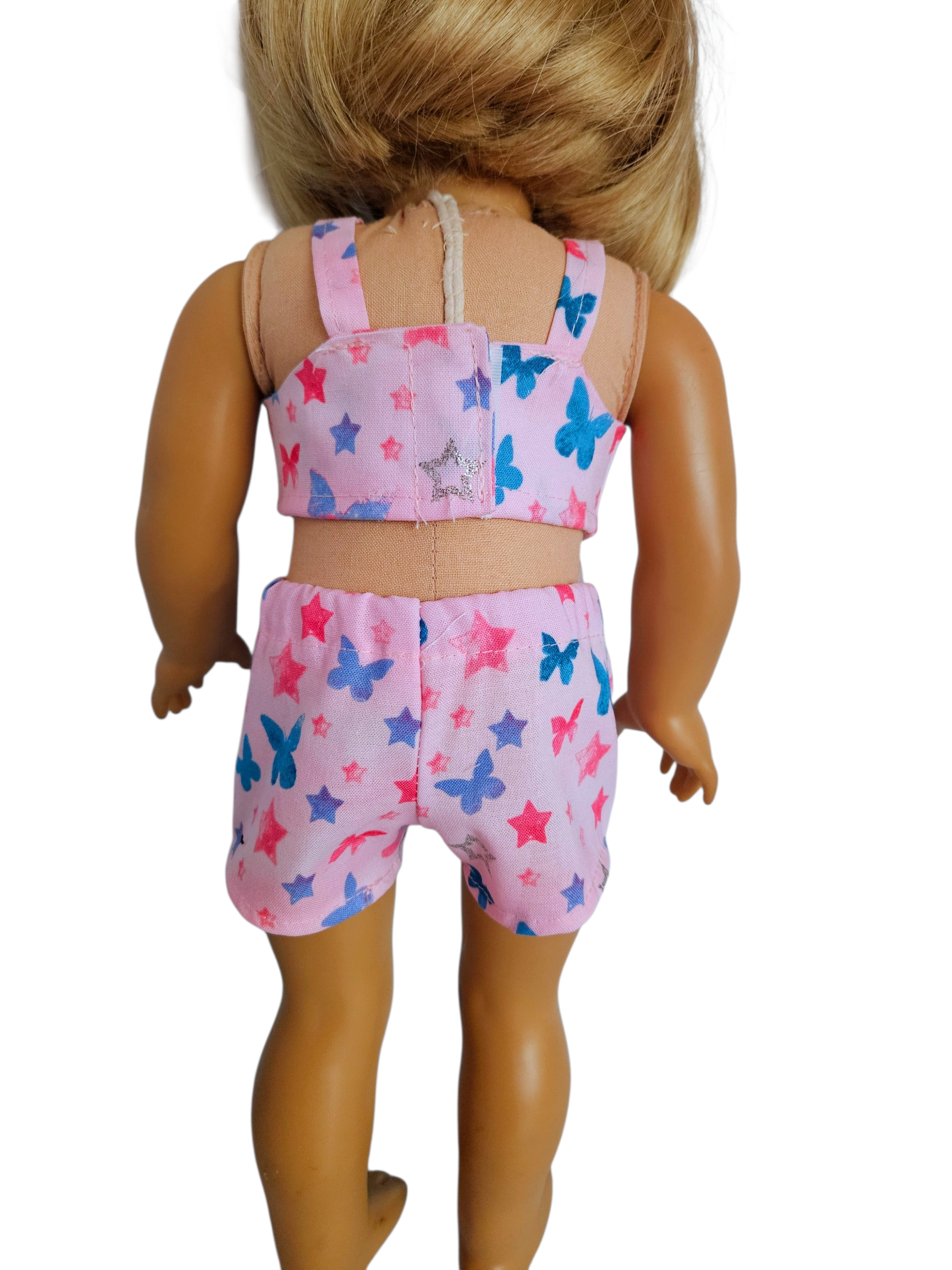 18 inch doll Pink Butterflies Shorts Outfit