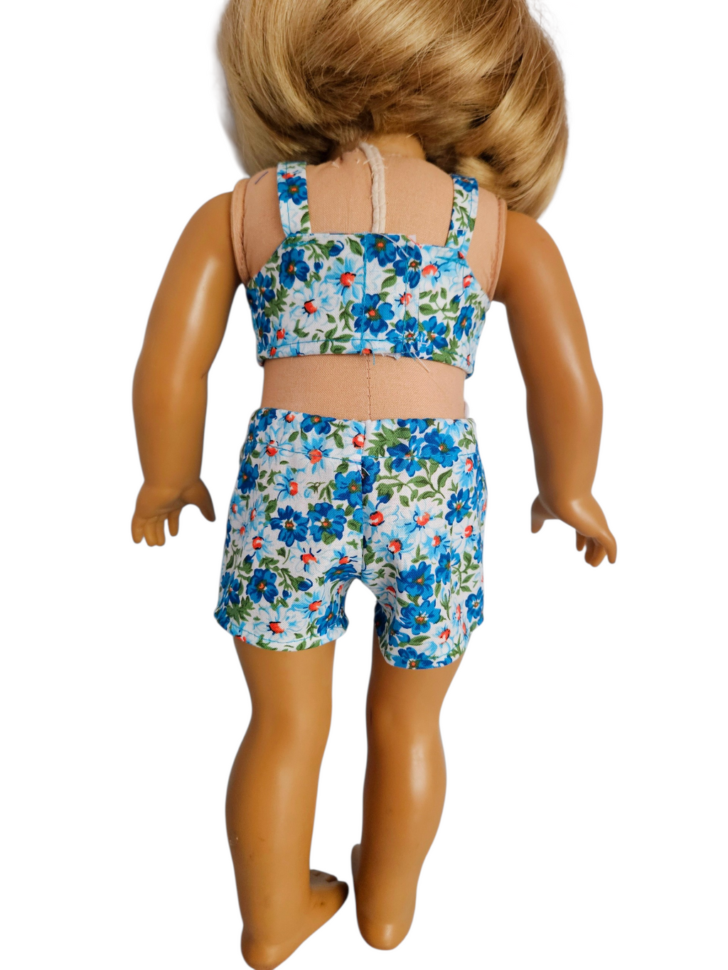18 inch doll Turquoise Floral Shorts Outfit