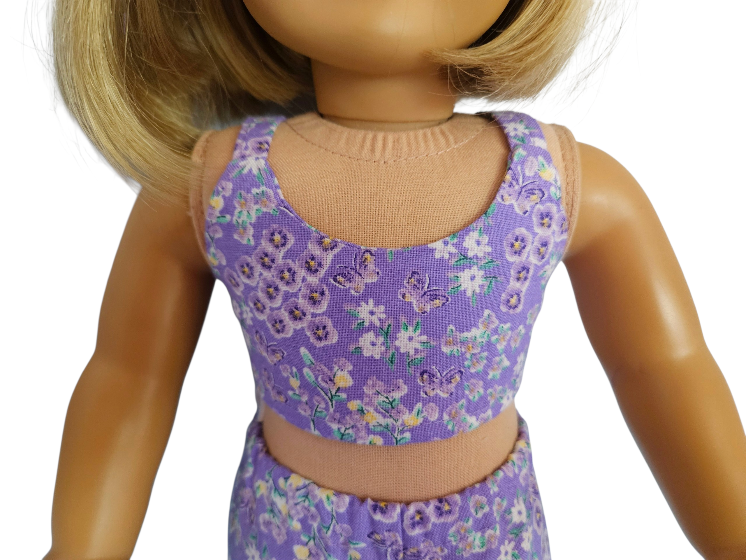 18 inch doll Lilac Floral Shorts Outfit