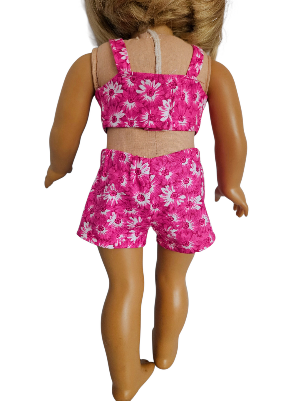 18 inch doll Bright Pink & White Shorts Outfit