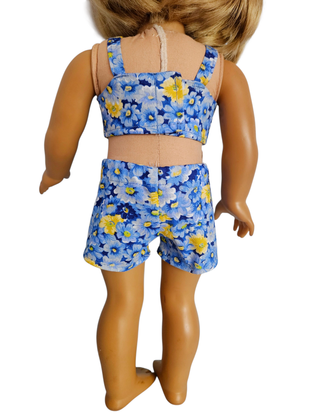 18 inch doll Blue & Yellow Floral Shorts Outfit