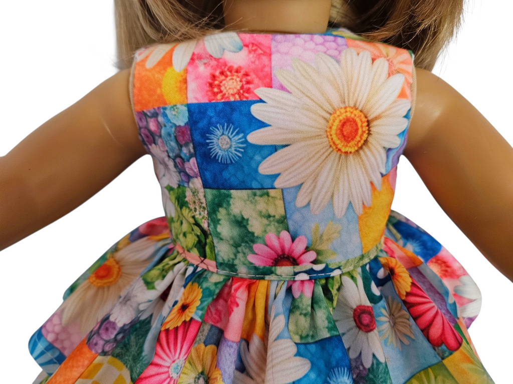 18 inch doll Spring Floral Ruffle Dress