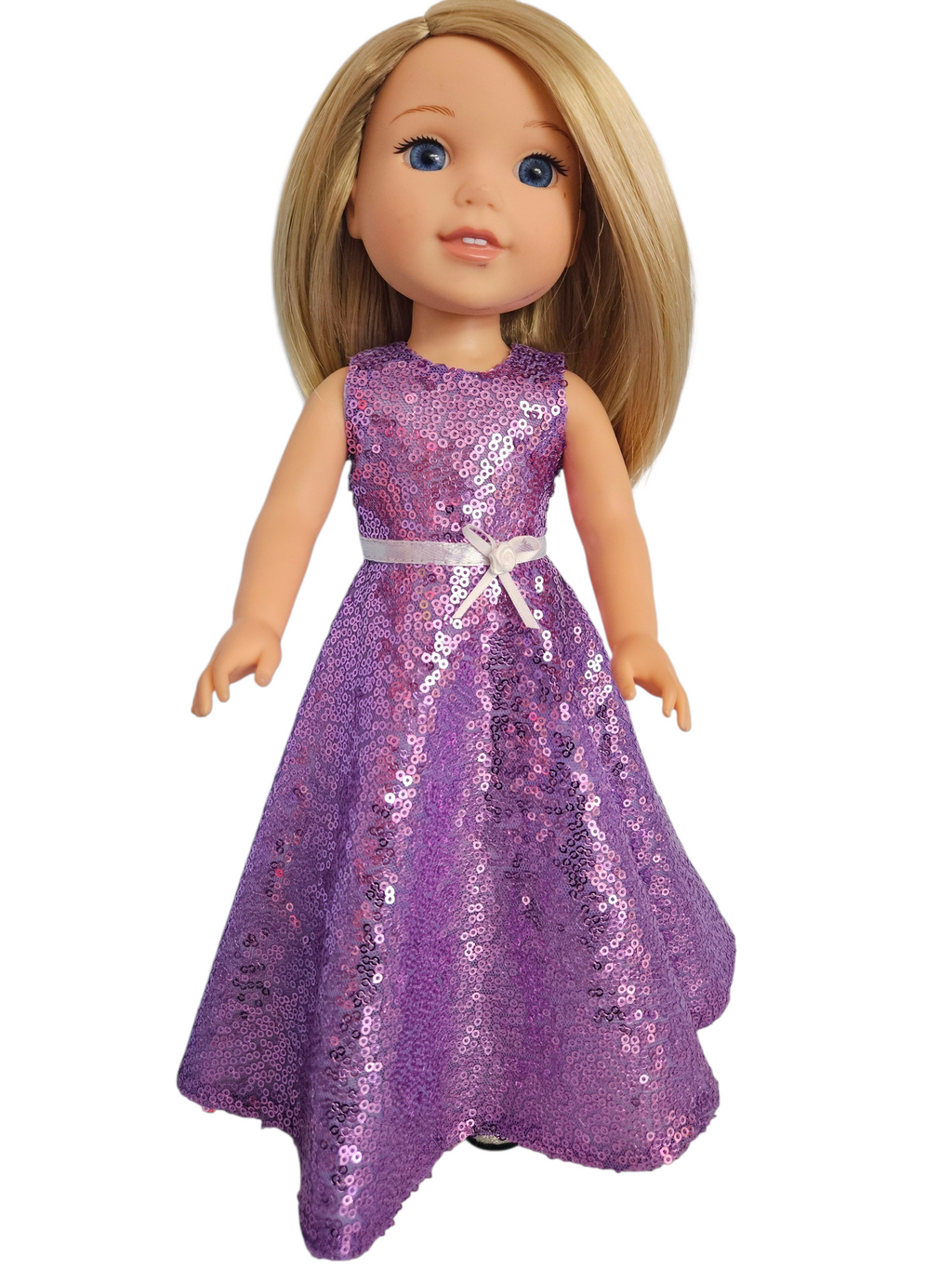 Wellie Wisher Purple Sequin Gown #56