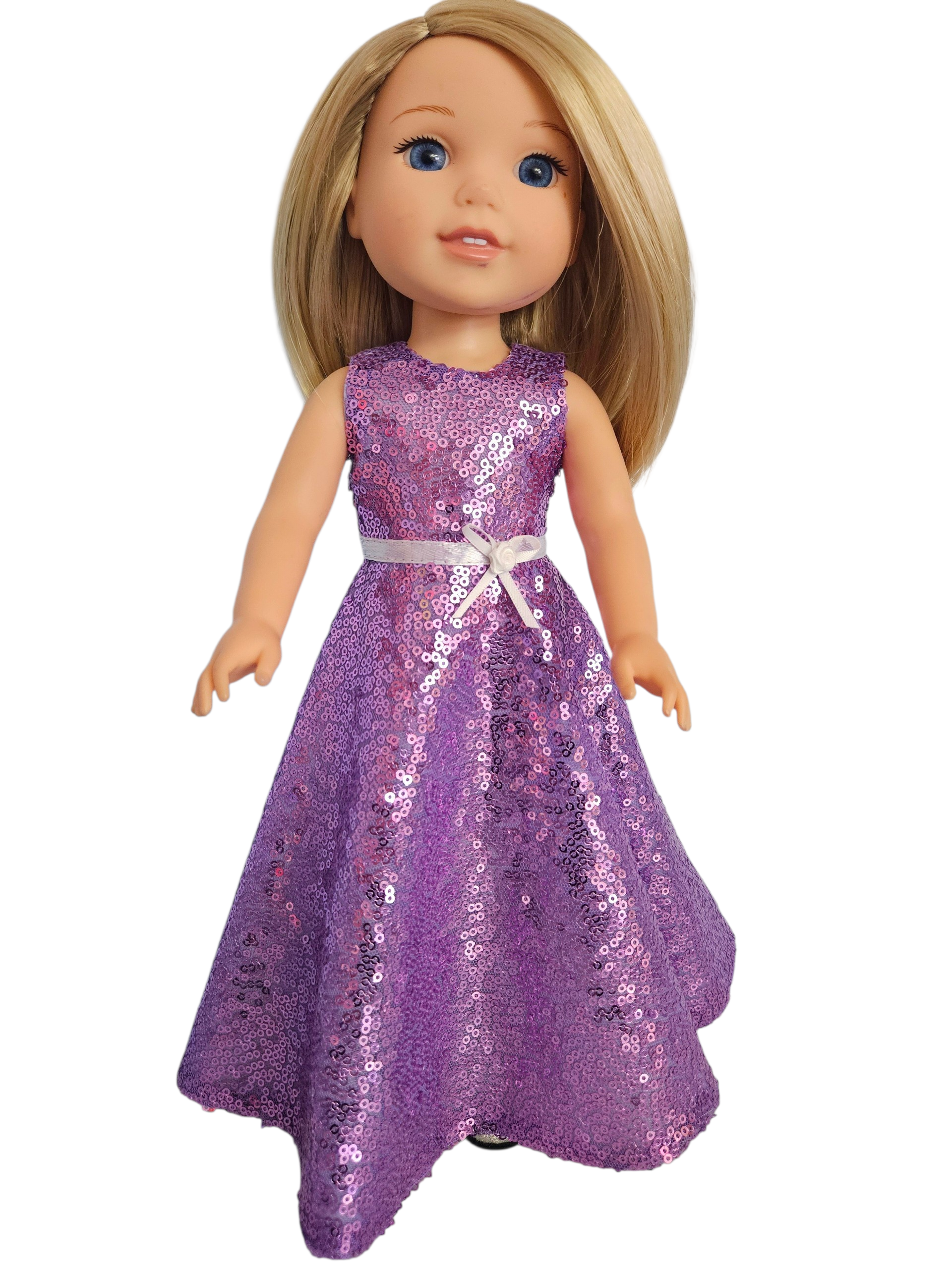 Wellie Wisher Purple Sequin Gown #56