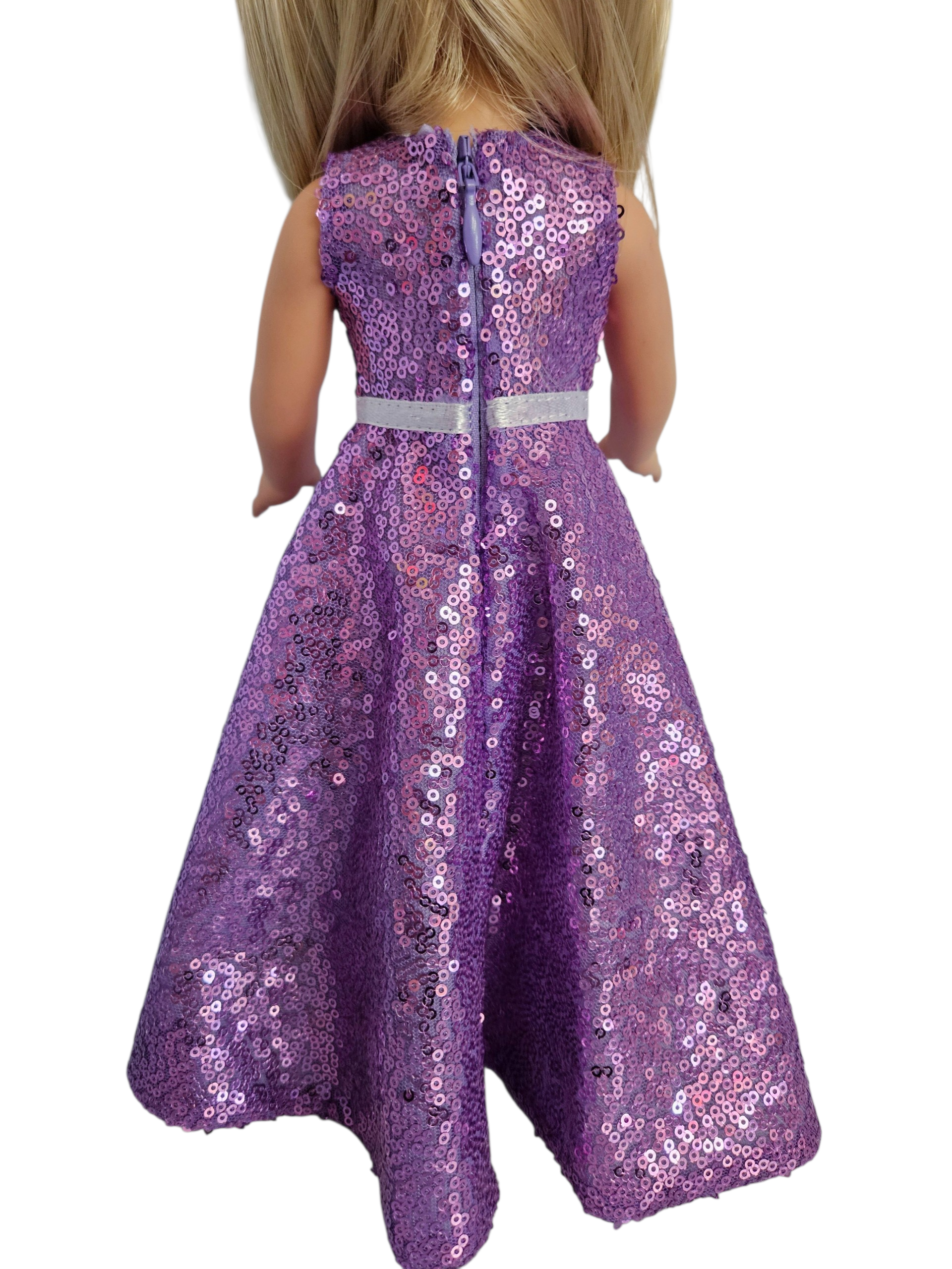 Wellie Wisher Purple Sequin Gown #56