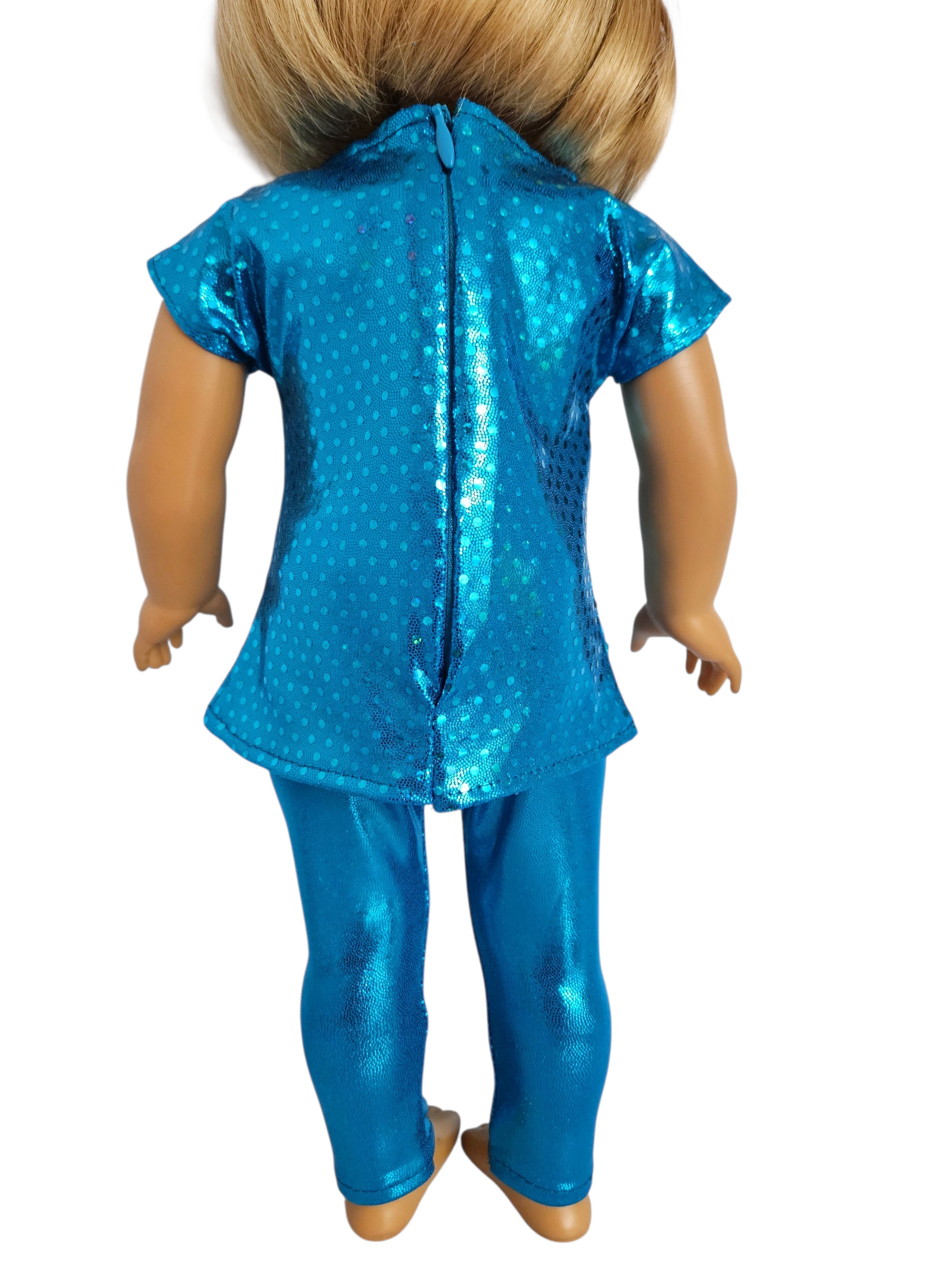 18 inch doll Turquoise Top and Leggings