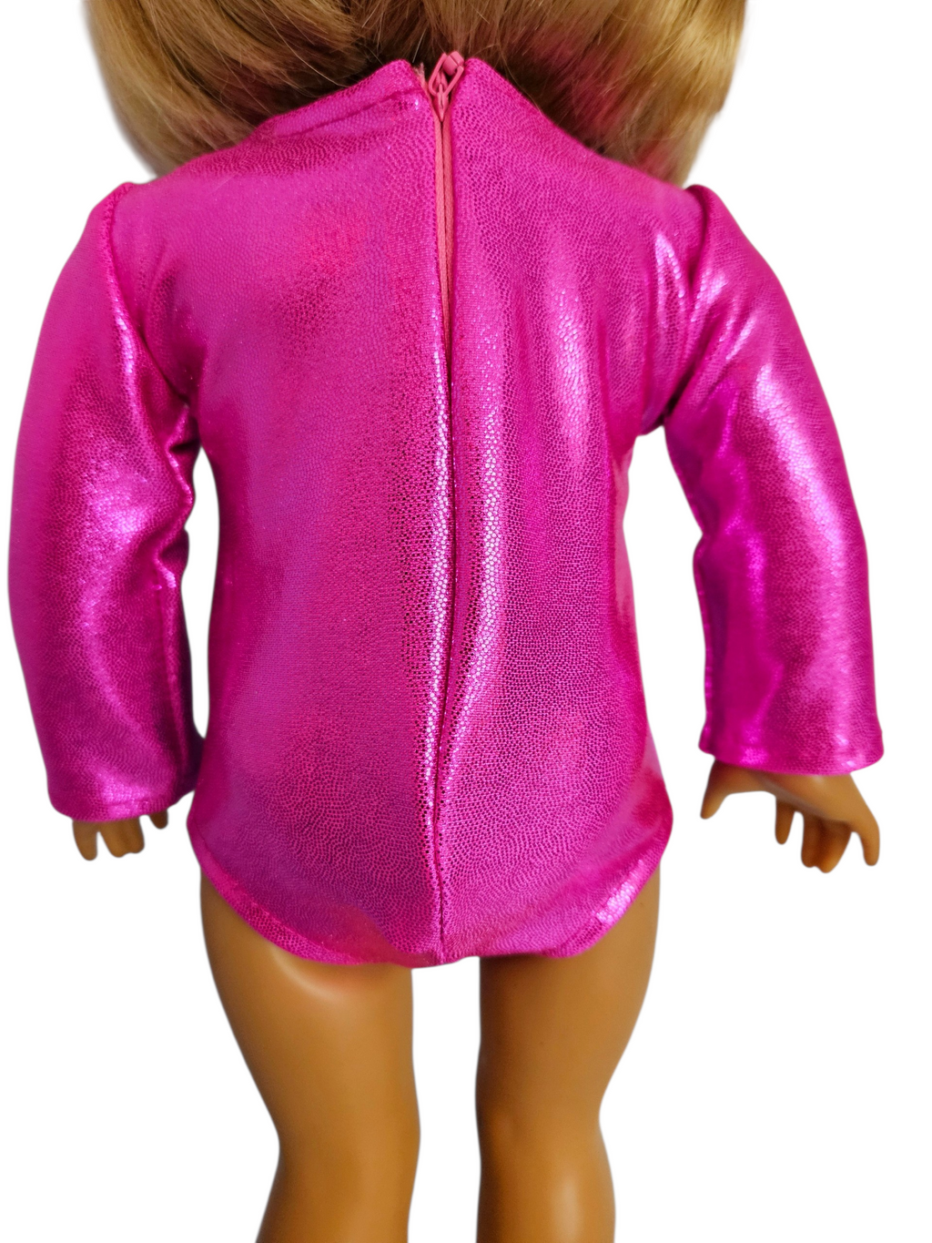 18 inch doll Pink & Silver Gymnastic Leotard