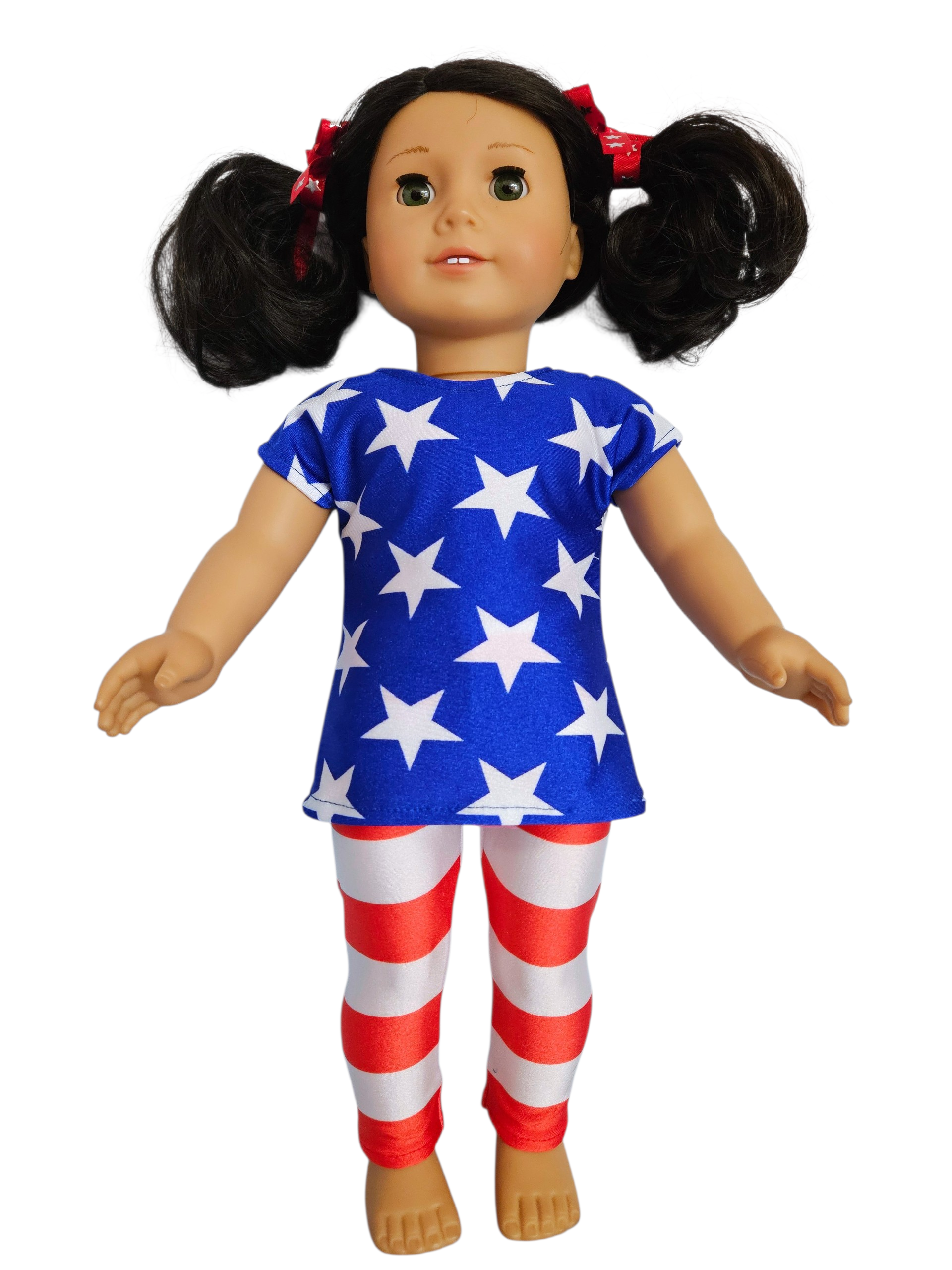 18 inch doll Stars and Stripes Spandex Top and Leggings