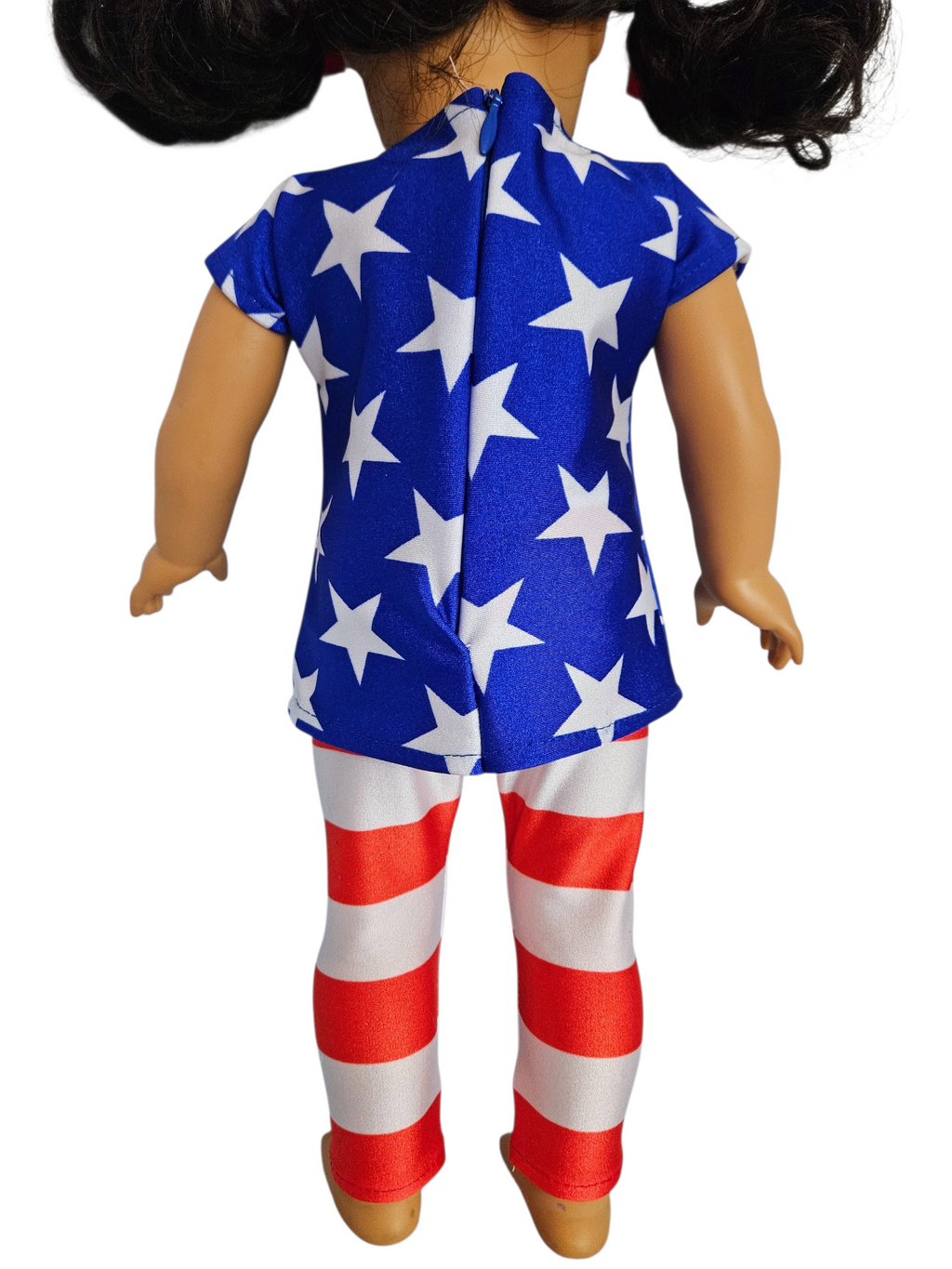 18 inch doll Stars and Stripes Spandex Top and Leggings
