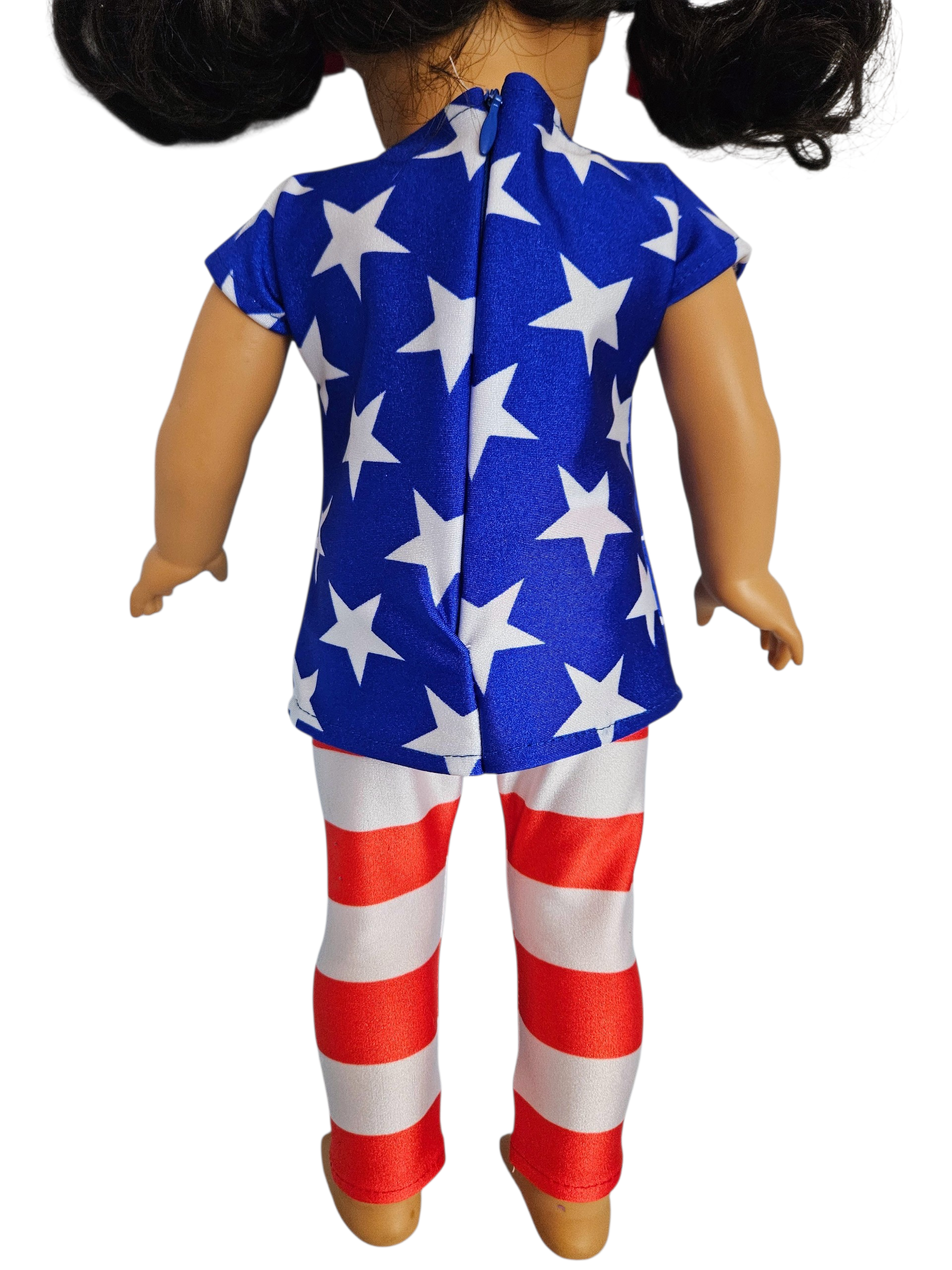 18 inch doll Stars and Stripes Spandex Top and Leggings