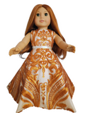 18 inch doll Copper Sequin Gown