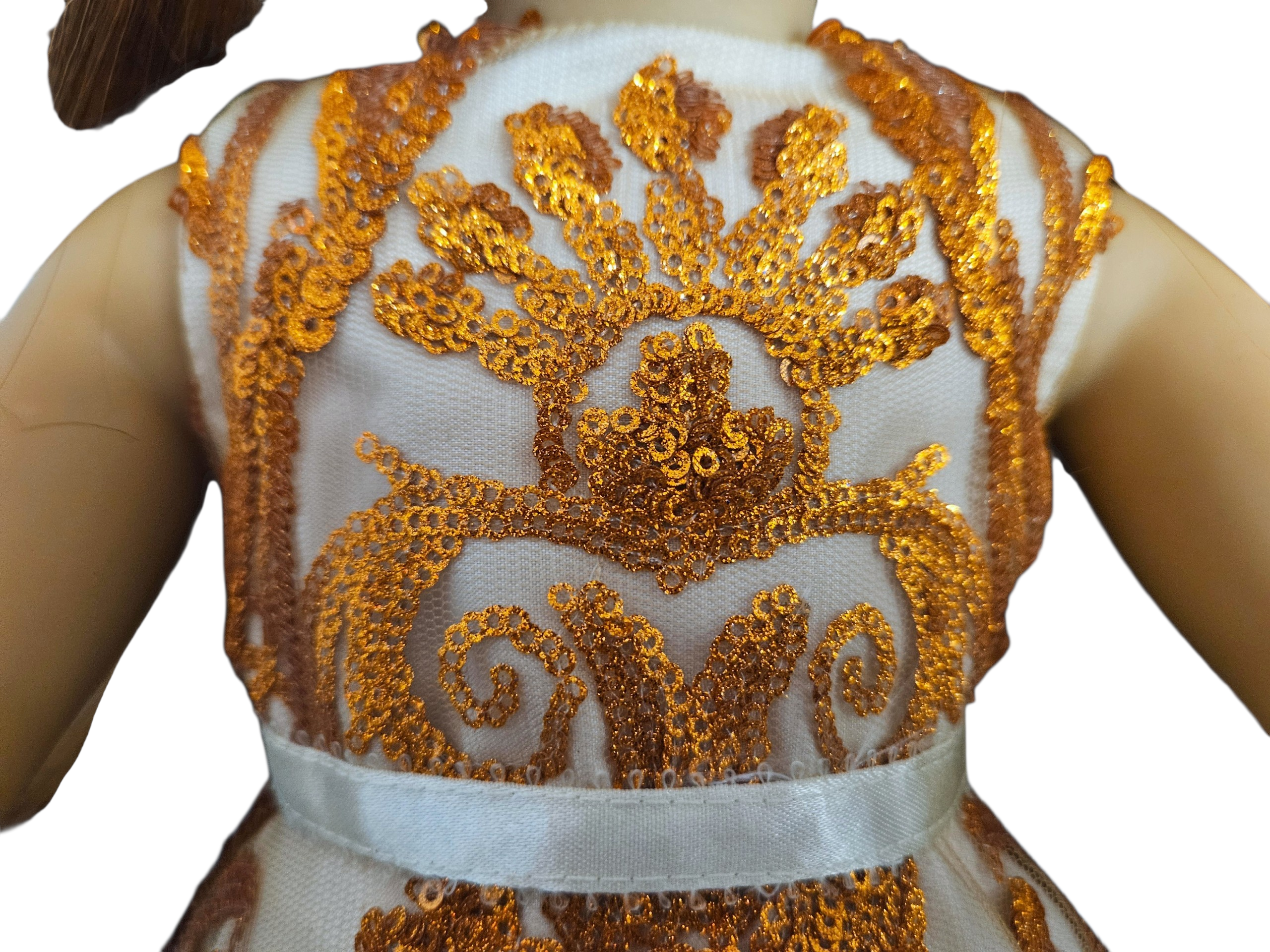 18 inch doll Copper Sequin Gown