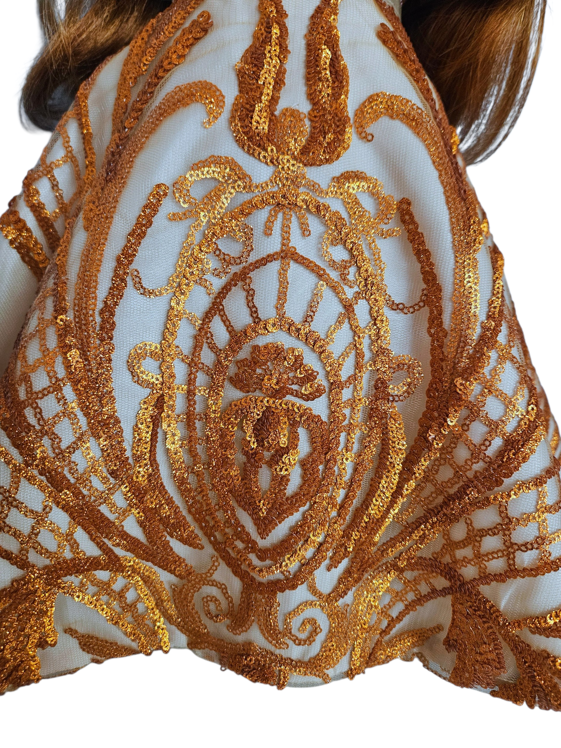 18 inch doll Copper Sequin Gown