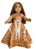 18 inch doll Copper Sequin Gown