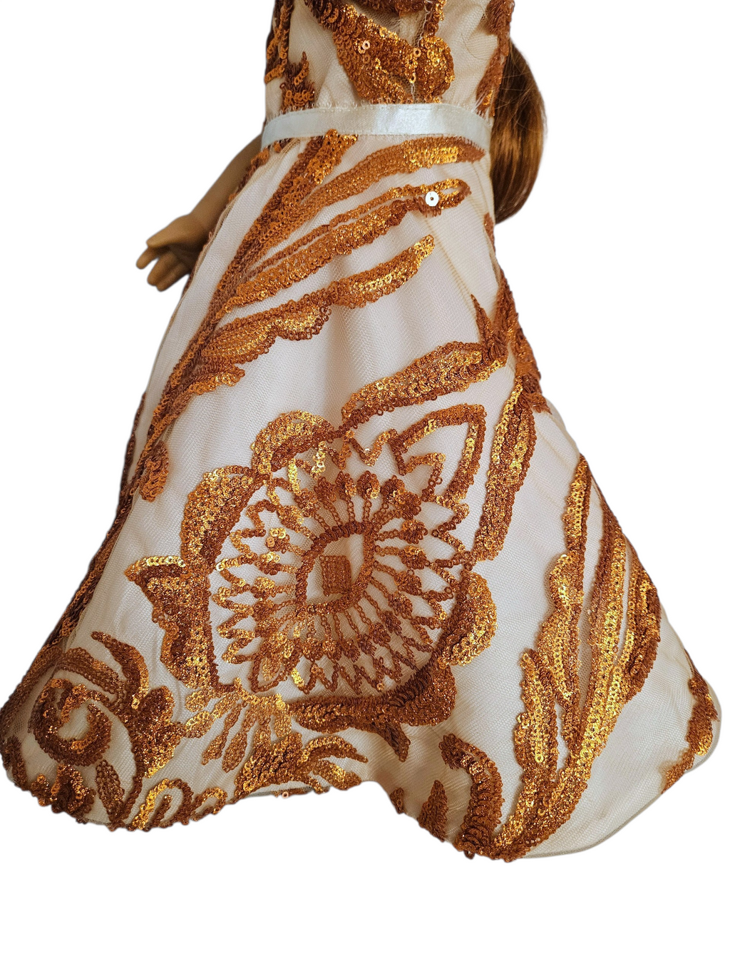 18 inch doll Copper Sequin Gown
