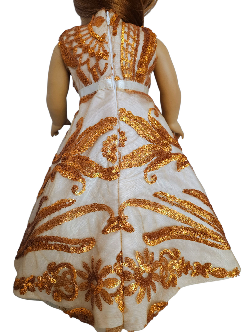 18 inch doll Copper Sequin Gown
