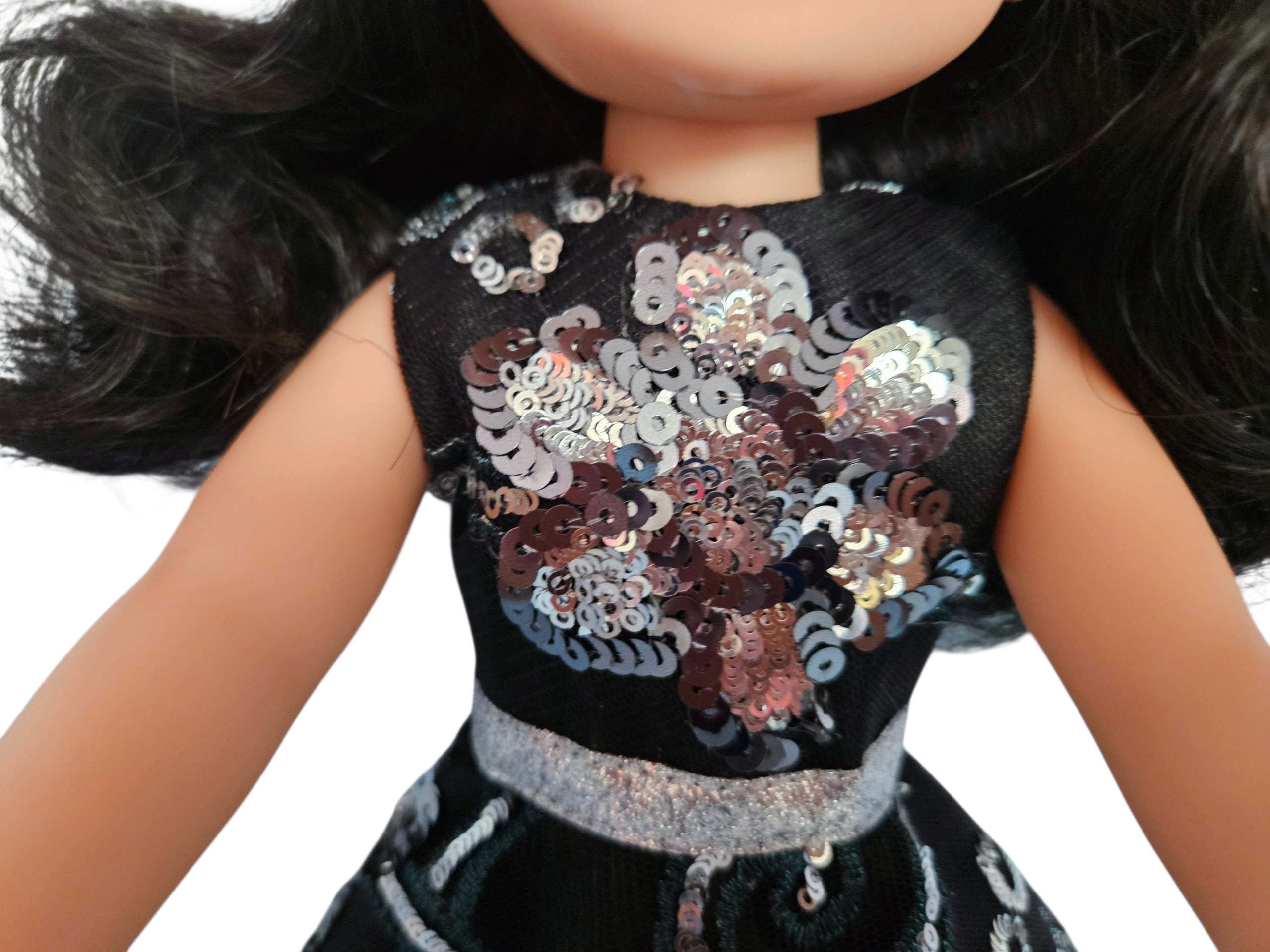 Wellie Wisher Black & Silver Floral Sequin Gown #50
