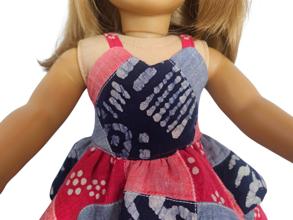 18 inch doll Patchwork Handkerchief Dress